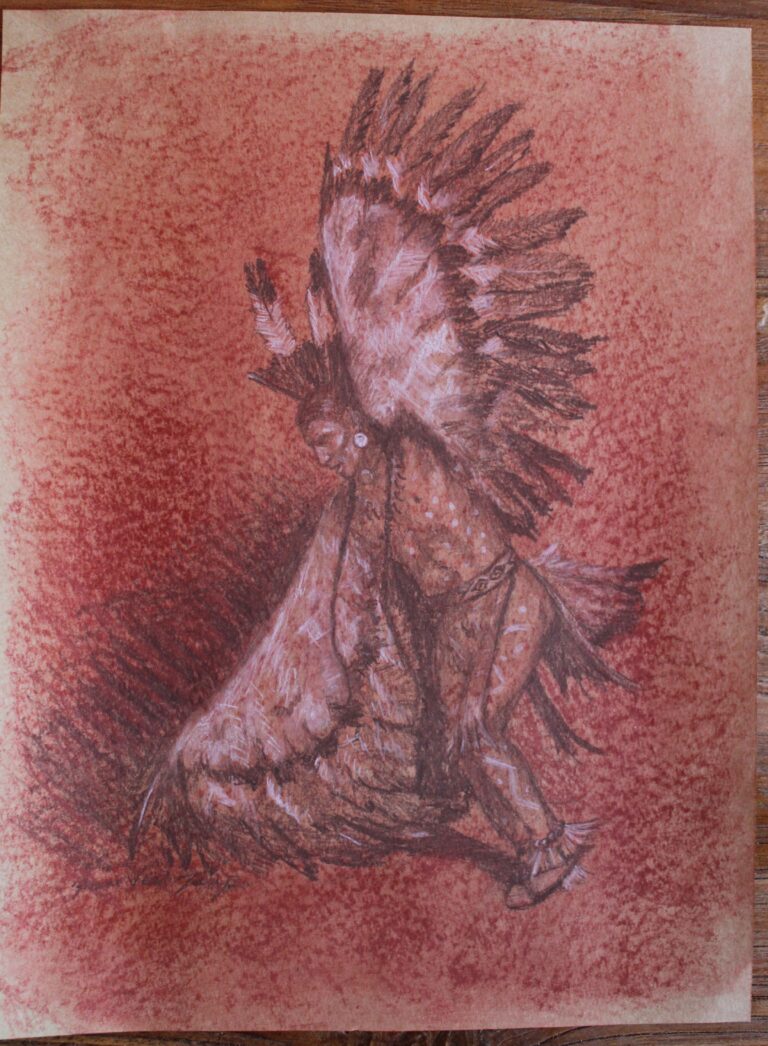 chalk on toned paper 40x30